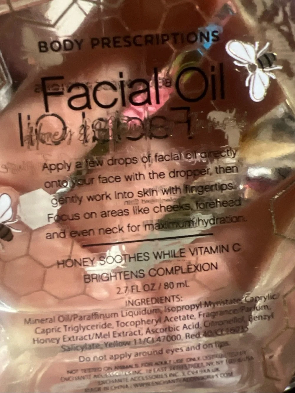 Body Prescriptions Honey & Vitamin C Infused Facial Oil - Clear